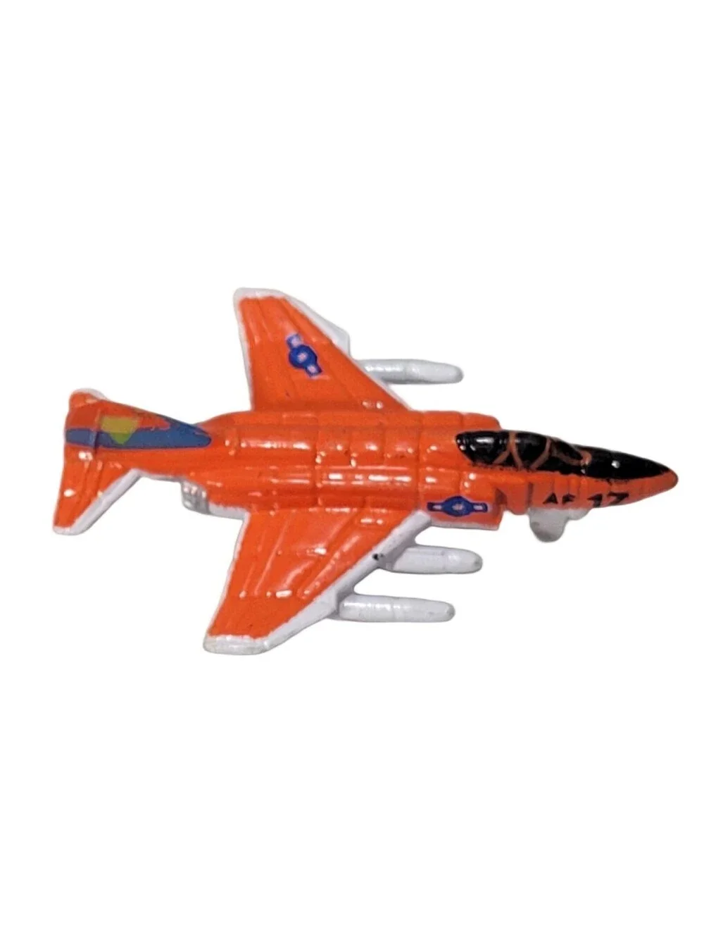 1987 Micro Machines Galoob Orange AF 17 USAF F-4 Phantom II Fighter Jet LOOSE